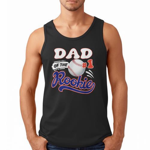 Dad Rookie Of Year 1st Birthday Baseball Theme Matching Men Tank Top - Father's Day Fun