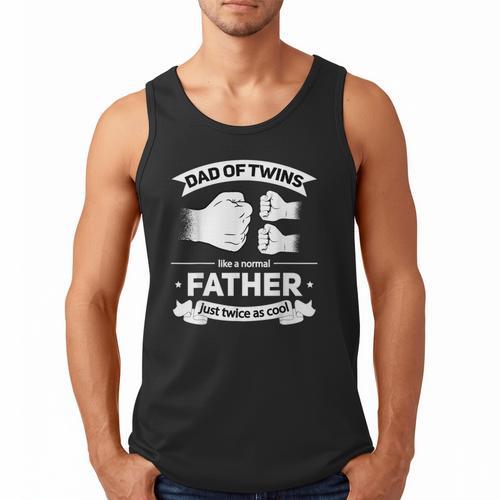 Dad Of Twins 2024 Father Twice As Cool Father's Day Twin Dad Men Tank Top - Father's Day Fun