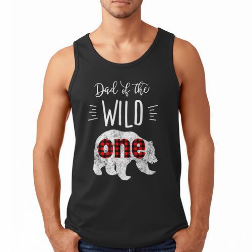 Dad Of The Wild One Shirt Bear Lumberjack 1st Birthday Tee Men Tank Top - Father's Day Fun