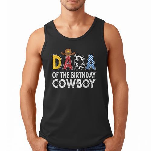 Dada 1st Birthday Cowboy Western Dada Birthday Boy Men Tank Top - Father's Day Fun