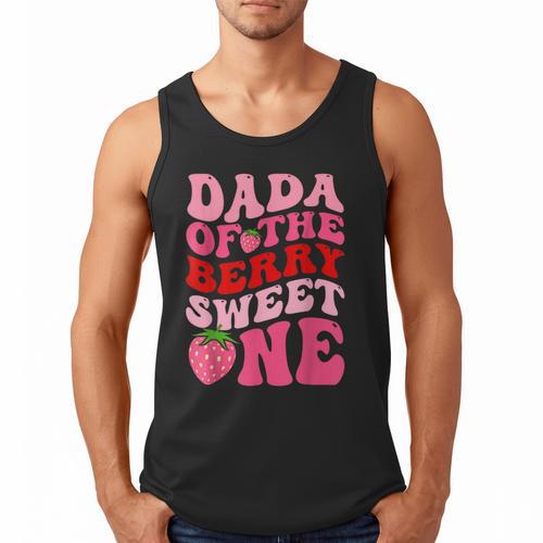 Dada Of The Berry Sweet One Strawberry First Birthday Men Tank Top - Father's Day Fun