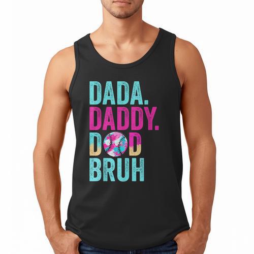 Dada Daddy Dad Bruh Baseball Drip Ice Cream Dad Bruh Men Tank Top - Father's Day Fun