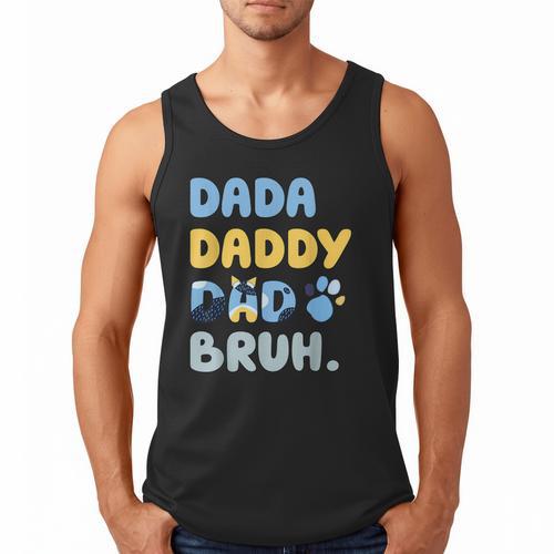 Dada Daddy Dad Bruh Fathers Day Blue Dog Men Tank Top - Father's Day Fun