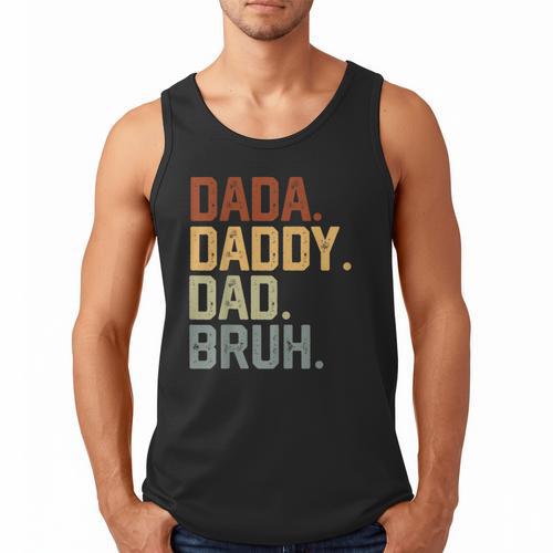 Dada Daddy Dad Bruh Retro Vintage Fathers Day Vintage Men Tank Top - Father's Day Fun