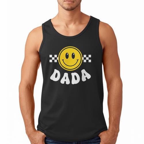 Dada One Happy Dude Birthday Theme 1st Family Matching Mom Men Tank Top - Father's Day Fun