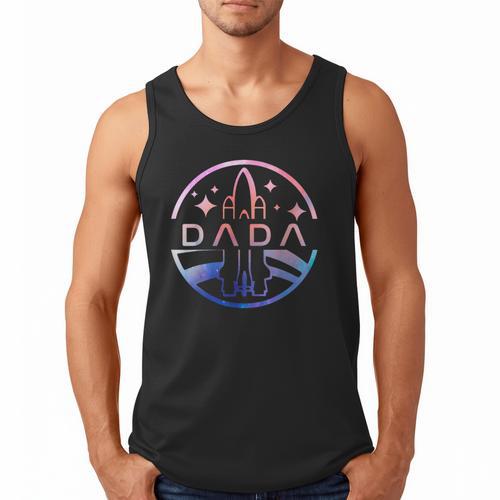 Dada Space Astronaut Rocket Birthday Party Men Tank Top - Father's Day Fun