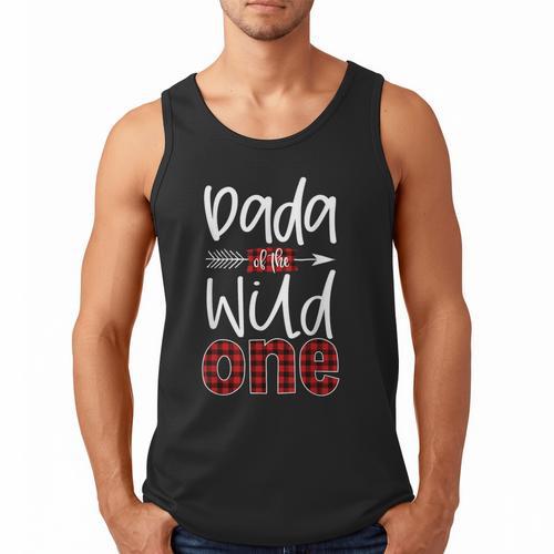 Dada Of The Wild One Buffalo Plaid Lumberjack 1st Birthday Men Tank Top - Father's Day Fun