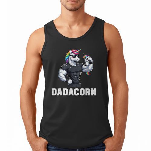 Dadacorn Unicorn Dad Papa Father's Day Daughter Men Tank Top - Father's Day Fun