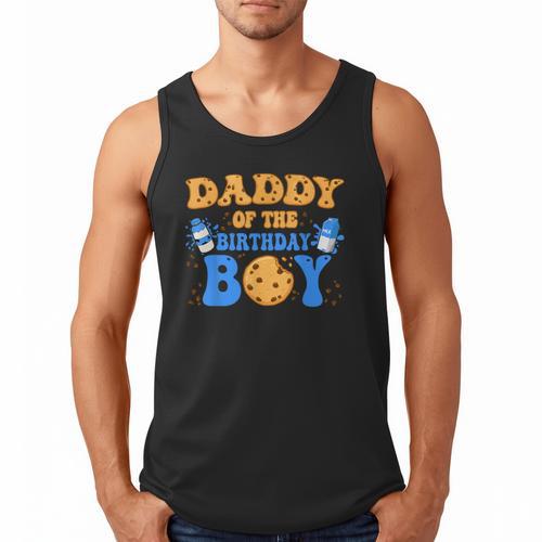 Daddy Of The Birthday Boy Milk And Cookies Lover Men Tank Top - Father's Day Fun