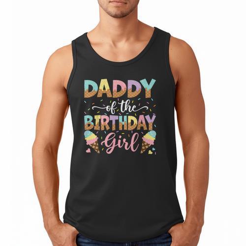 Daddy Of The Birthday Girl Ice Cream Lover Party Men Tank Top - Father's Day Fun