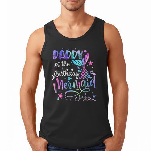 Daddy Of The Birthday Mermaid Matching Family Party Father's Men Tank Top - Father's Day Fun