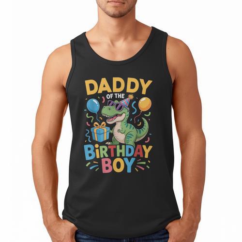 Daddy Of The Birthday Party Outfit Dinosaur Squad Dad Men Tank Top - Father's Day Fun