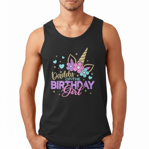 Daddy Of The Birthday Princess Girl Dad Unicorn Bday Party Men Tank Top - Father's Day Fun