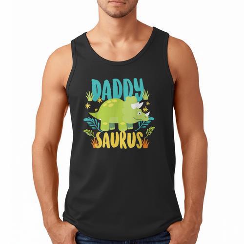 Daddy Dad Saurus Rex Dinosaur Dino For Father Men Tank Top - Father's Day Fun