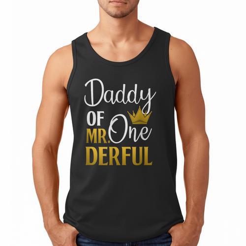 Daddy Of Mr Onederful 1st Birthday Father's Day First Daddy Men Tank Top - Father's Day Fun