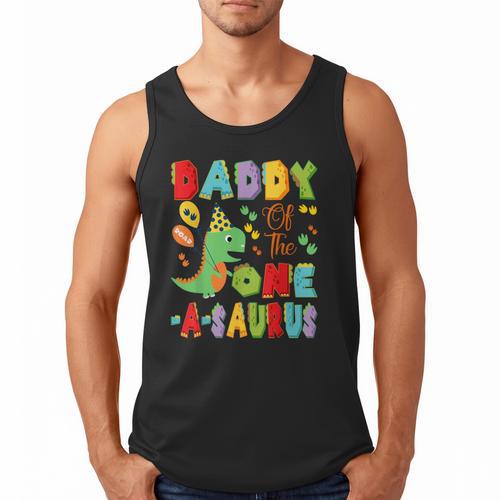 Daddy Of The One-A-Saurus 1St Birthday Boy Dinosaur Men Tank Top - Father's Day Fun