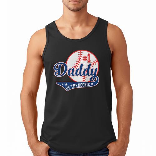 Daddy Of Rookie 1st Birthday Baseball Theme Matching Party Men Tank Top - Father's Day Fun