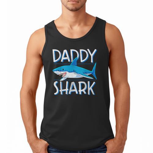 Daddy Shark T Shirt Fathers Day Family Matching Dad Men Tank Top - Father's Day Fun
