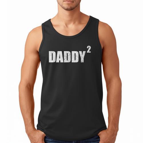 Daddy Squared Shirt 2 Second Pregnancy Announcement Shirt Men Tank Top - Father's Day Fun