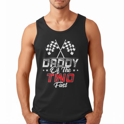 Daddy Of The Two Fast Second Birthday Racing Car Family Men Tank Top - Father's Day Fun