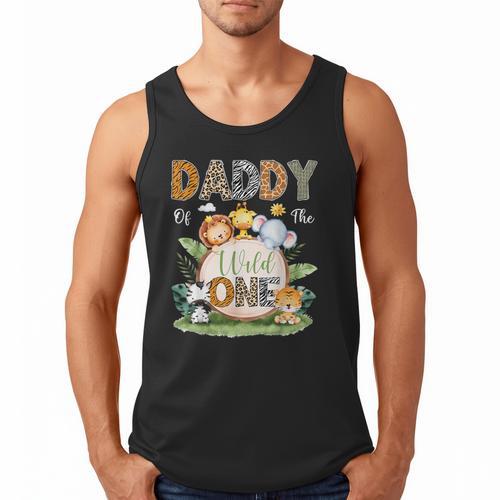 Daddy Of The Wild One 1St Birthday Kids Safari Jungle Men Tank Top - Father's Day Fun