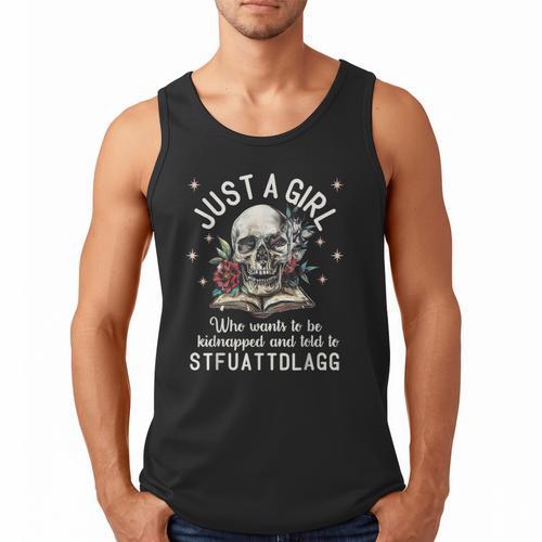Dark Romance Smutt Book Merch STFUATTDLAGG Good Girl Trigger Men Tank Top - Bookorys