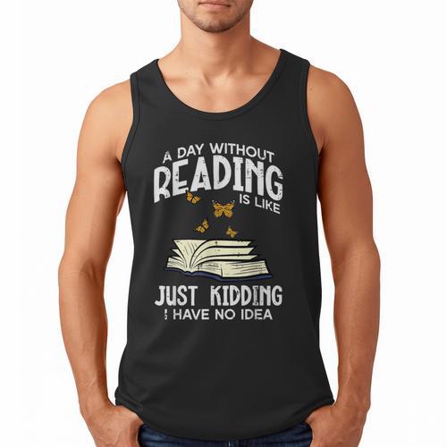 Day Without Reading Read Librarian Book Men Women Kids Men Tank Top - Bookorys UK
