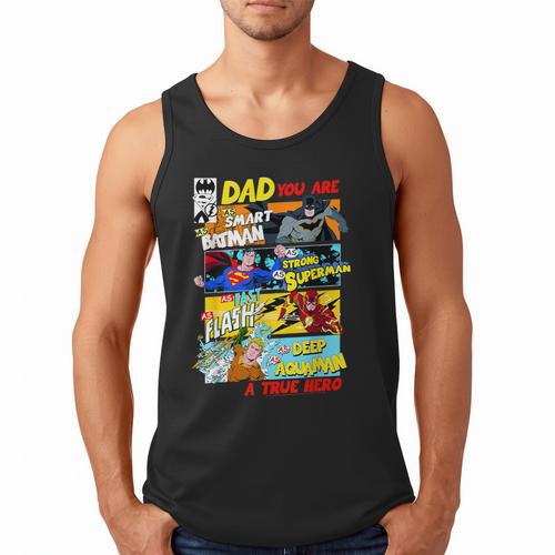 DC Comics Father's Day Justice League Dad Attributes Men Tank Top - Father's Day Fun