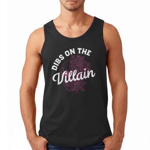 Dibs On The Villain Dark Romance Books Skeleton Morally Grey Men Tank Top - Bookorys DE