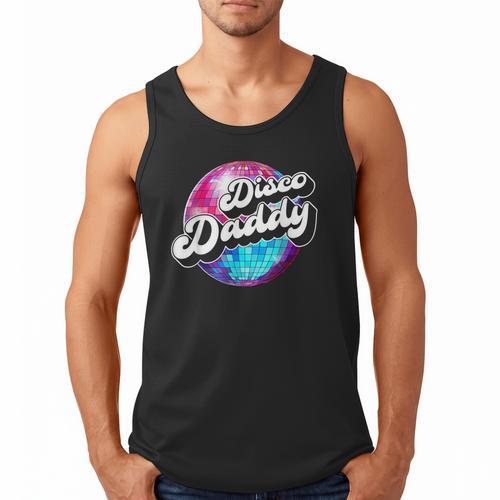 Disco Daddy 60's 70s Disco Dad Men Tank Top - Father's Day Fun