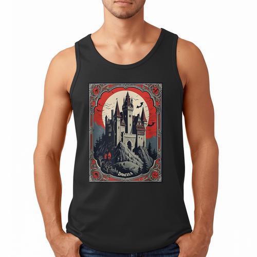 Dracula's Castle Book Cover Illustration Men Tank Top - Bookorys DE