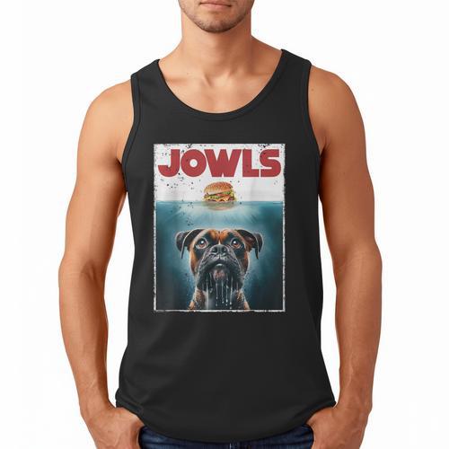 Drooling Boxer Jowls Fawn Dog Mom Dog Dad Burger Men Tank Top - Father's Day Fun