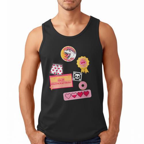 Dungeon Crawler Carl Colorful Sticker Collage LitRPG Book Men Tank Top - Bookorys CA