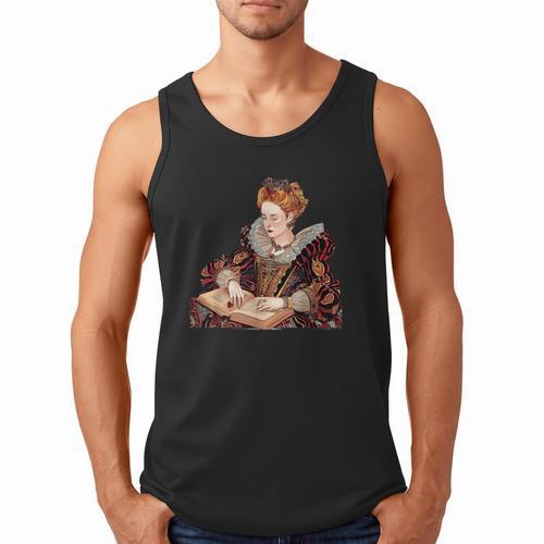 Elizabeth I Reading A Book Men Tank Top - Bookorys