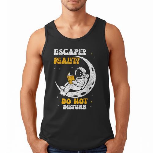 Escaped Reality Do Not Disturb Book Lover Men Tank Top - Bookorys