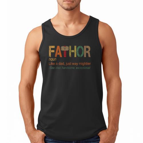 FA-Thor Like Dad Just Way Mightier Hero Fathers Day Small Men Tank Top - Father's Day Fun
