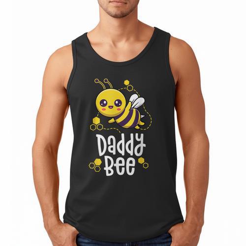 Family Bee Shirts Dad Daddy First Bee Day Outfit Birthday Men Tank Top - Father's Day Fun