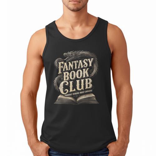 Fantasy Book Club Dragons For Women Men Or Kids Reading Men Tank Top - Bookorys AU