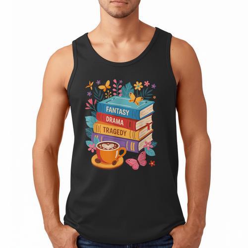 Fantasy Drama Tragedy Books Subtle Anti-Trump Men Tank Top - Bookorys
