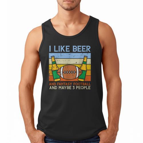 I Like Fantasy Football 3 People Draft Party Dad Men Men Tank Top - Father's Day Fun