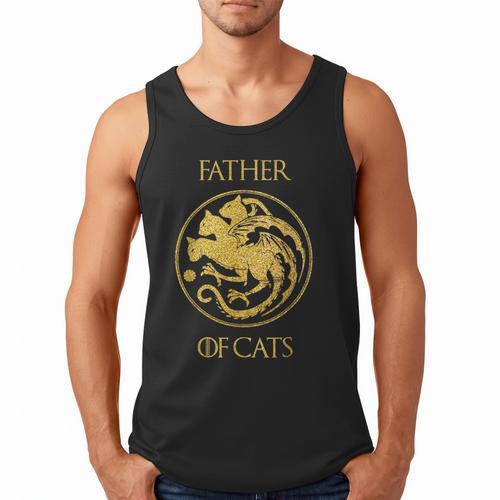 Father Of Cats Shirt Cat Dad Cat Daddy Men Tank Top - Father's Day Fun