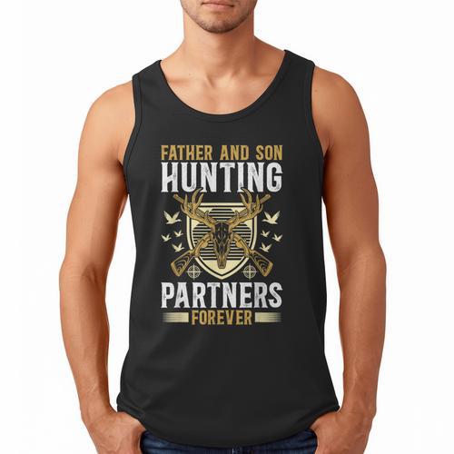 Father And Son Hunting Partners Dad And Son Hunting Buddies Men Tank Top - Father's Day Fun