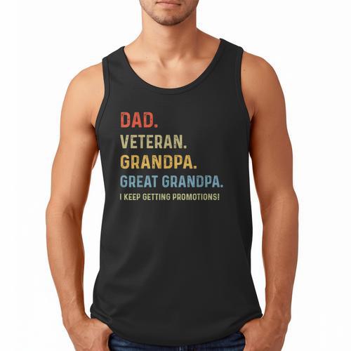 Fathers Day Dad Veteran Grandpa Great Grandpa Men Tank Top - Father's Day Fun