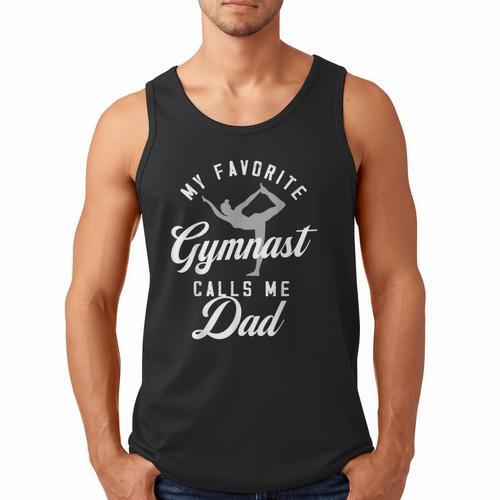 My Favorite Gymnast Calls Me Dad Mat Sports Gymnastics Men Tank Top - Father's Day Fun