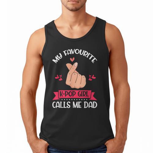 My Favorite K-Pop Girl Calls Me Dad K-Pop Girl Men Tank Top - Father's Day Fun