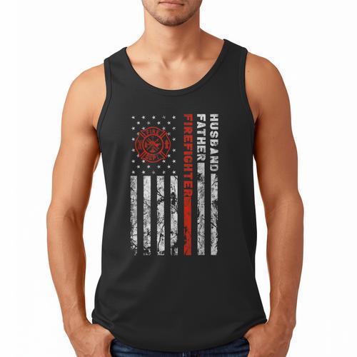 Firefighter Husband Father Fireman For Dad Men Tank Top - Father's Day Fun