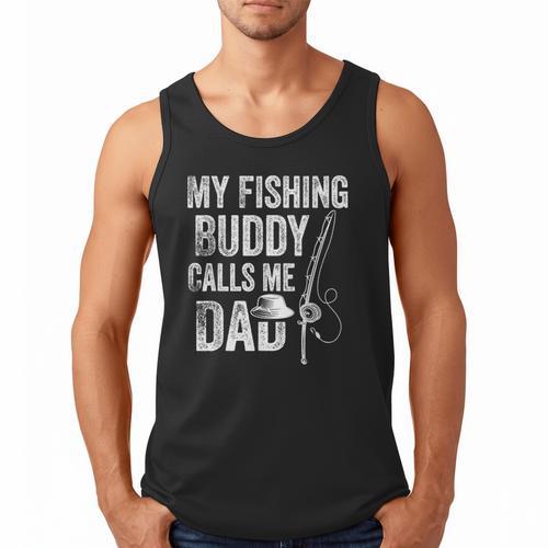 My Fishing Buddy Calls Me Dad Fisherman Men Tank Top - Father's Day Fun
