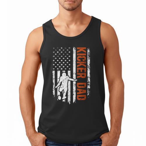 Football Kicker Dad Of A Football Kicker Father US Flag Men Tank Top - Father's Day Fun