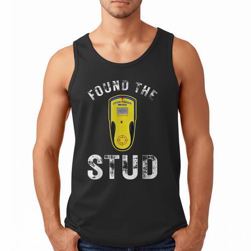Found The Stud Dad Joke Handy Tools Stud Finder Men Tank Top - Father's Day Fun