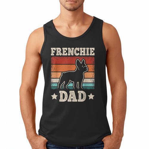 Frenchie Dad Retro French Bulldog Lover Daddy Men Men Tank Top - Father's Day Fun